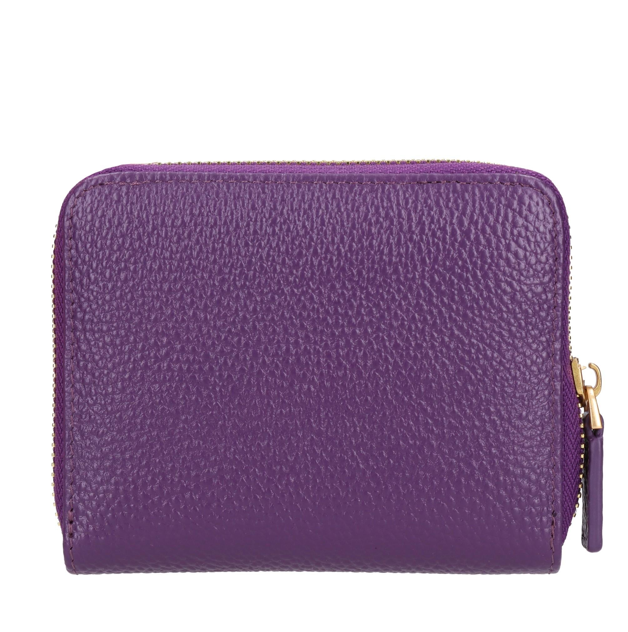 Portafoglio Drilled logo small wallet in pelle 