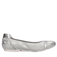 Ballerine in pelle e tessuto 