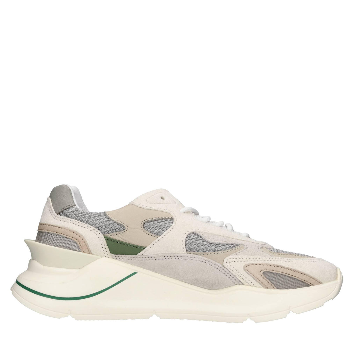 Sneakers in pelle, tessuto e camoscio 