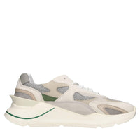 Sneakers in pelle, tessuto e camoscio 