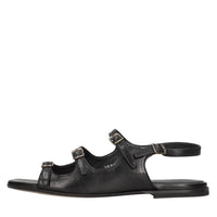 Sandali flat in pelle 