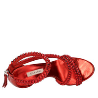 Sandali Blade Interstellar in tessuto specchiato con strass 