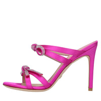 Mules in raso e strass 
