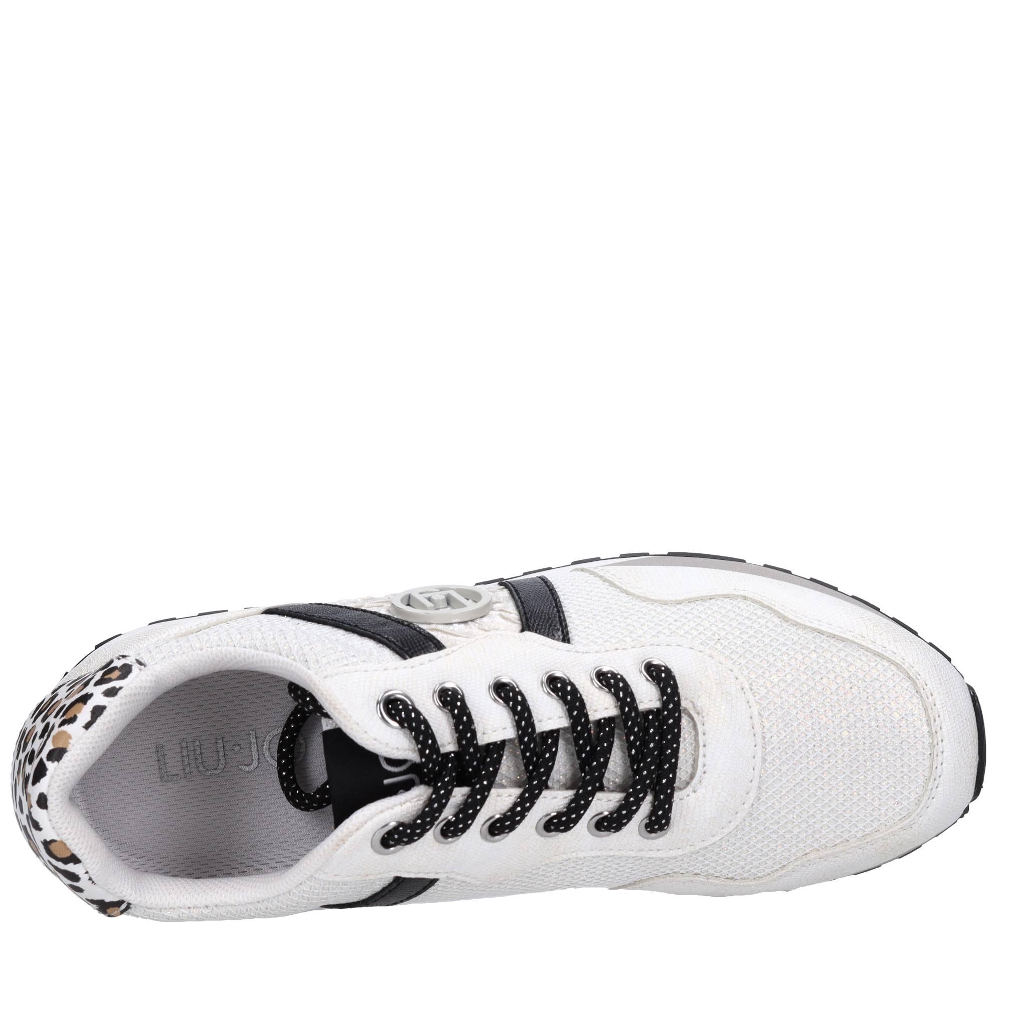 Sneakers in ecopelle e tessuto 