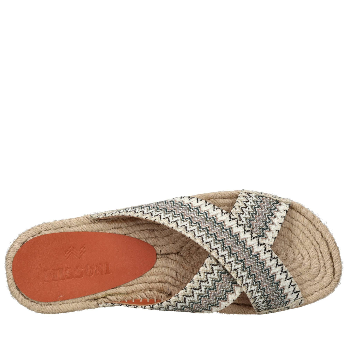 Mules in tessuto zig zag 