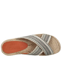 Mules in tessuto zig zag 