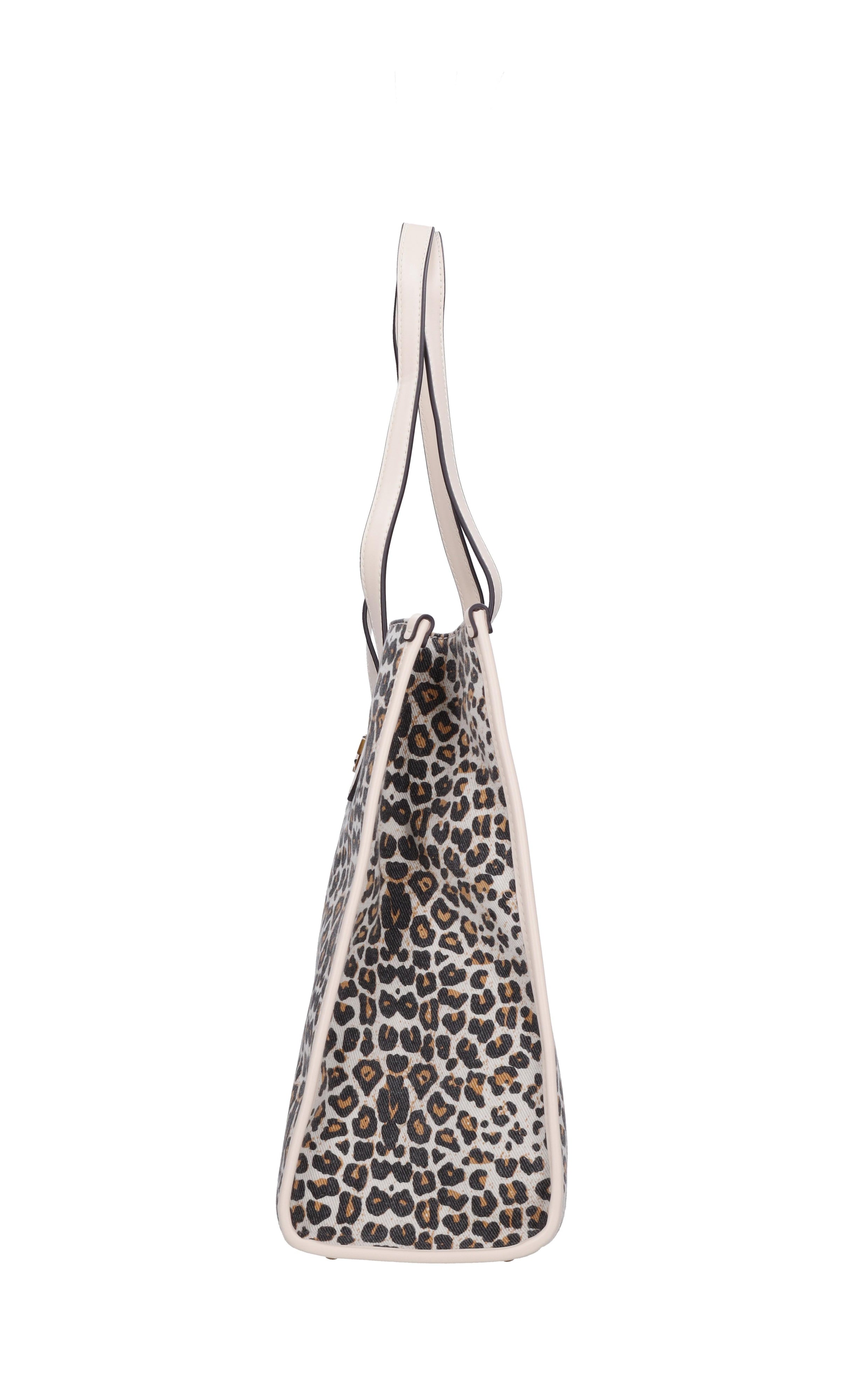 Borsa in tessuto ed ecopelle 