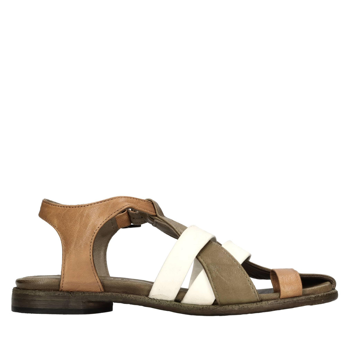 Sandali flat in pelle 