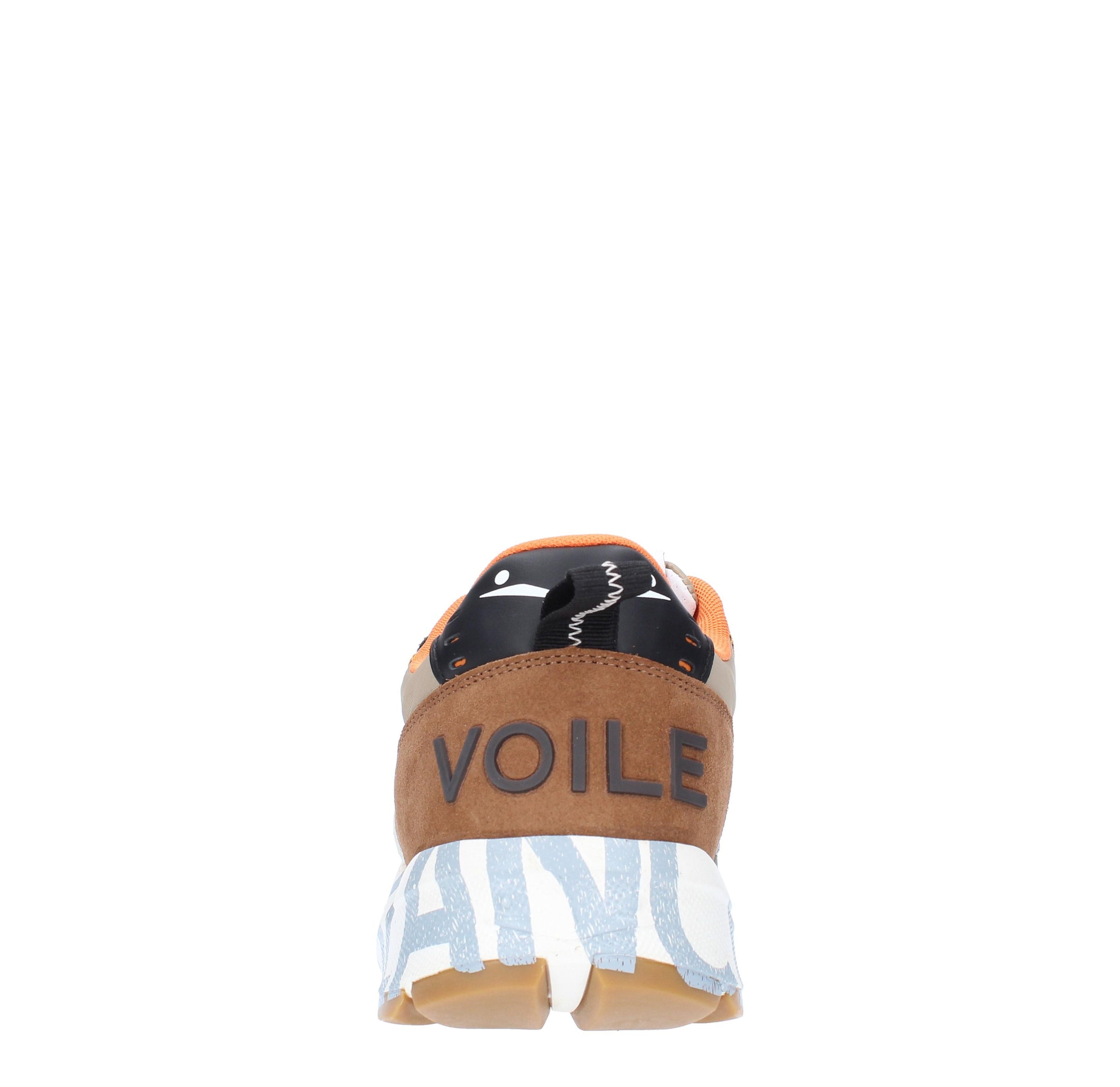 Sneakers in camoscio pelle e tessuto 