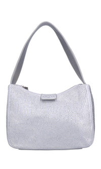 Borsa in tessuto ecopelle e strass 