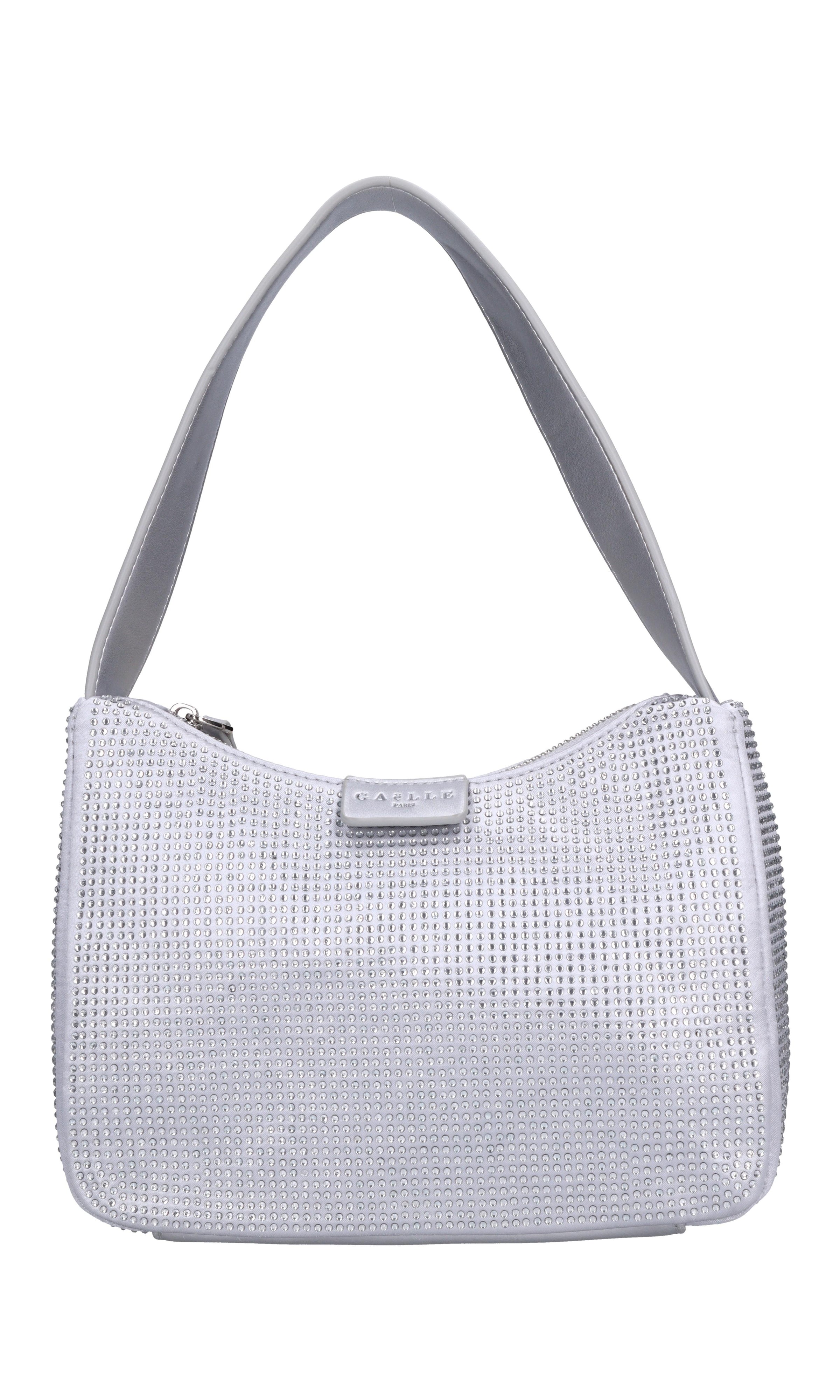 Borsa in tessuto ecopelle e strass 