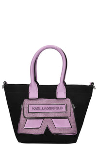 Borsa in tessuto ed ecopelle 