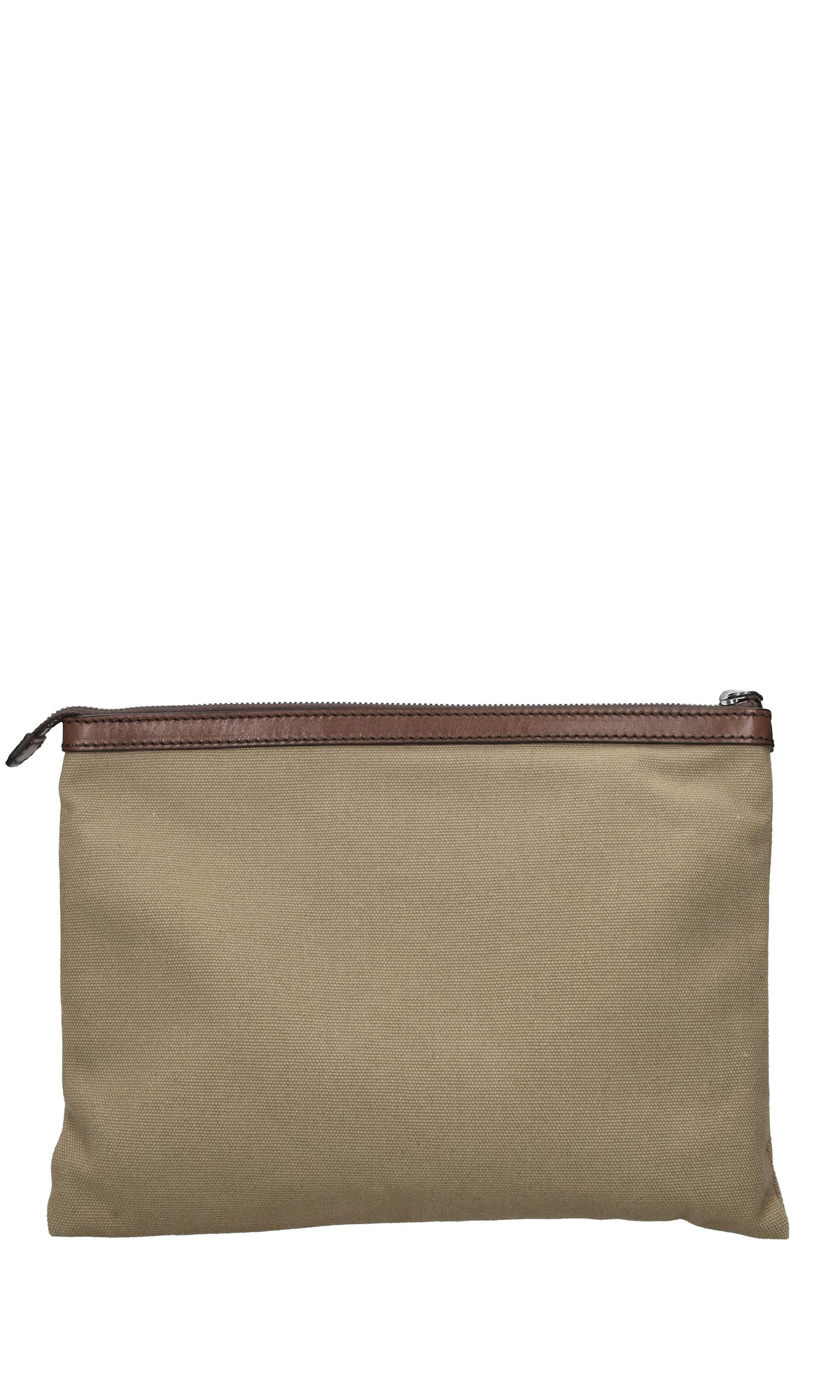 Clutch in tessuto e pelle 