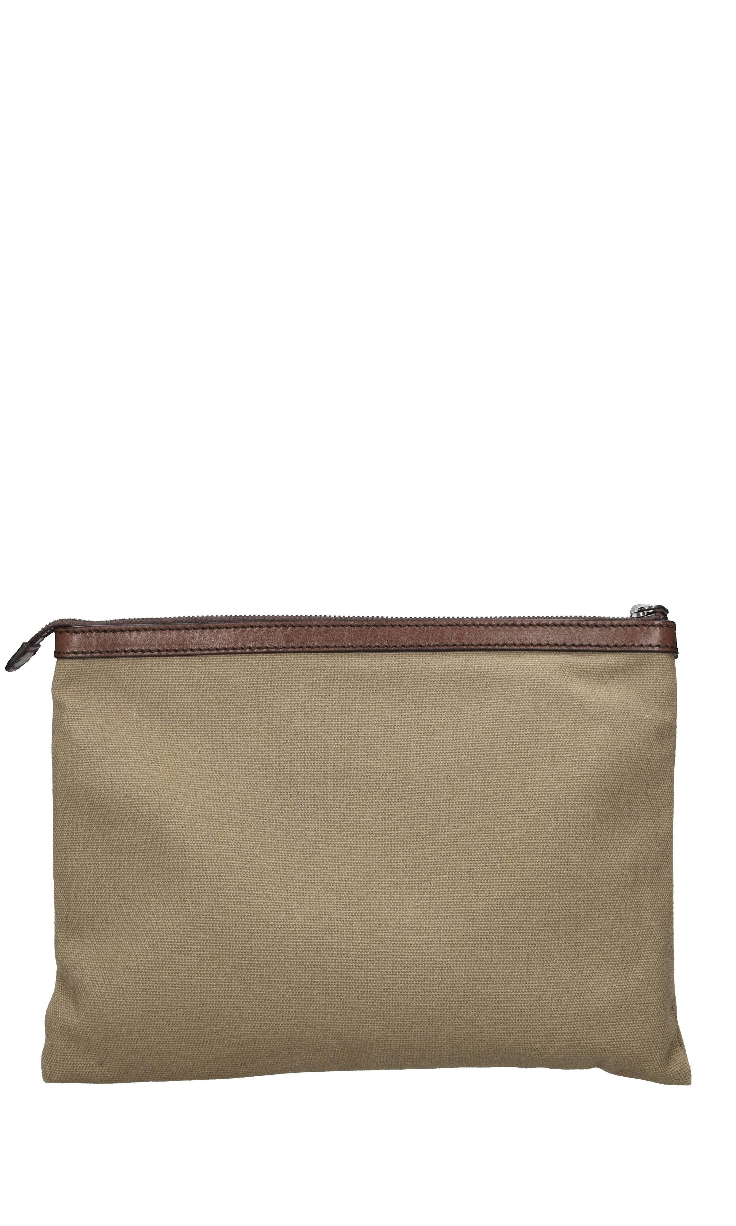Clutch in tessuto e pelle 