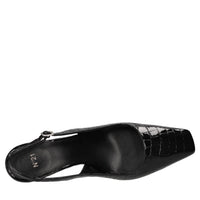 Décolleté slingback in pelle 