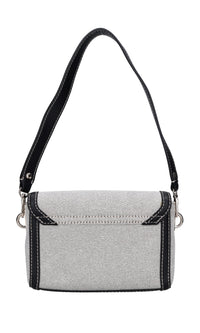 Borsa in tessuto ed ecopelle 