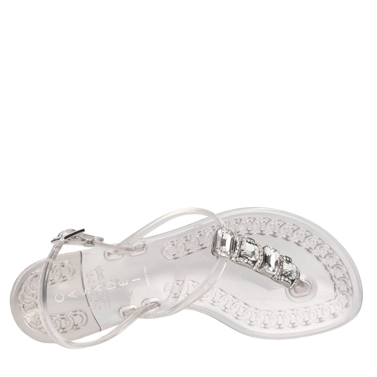 Sandali flat Jelly in PVC  e Swarovski 