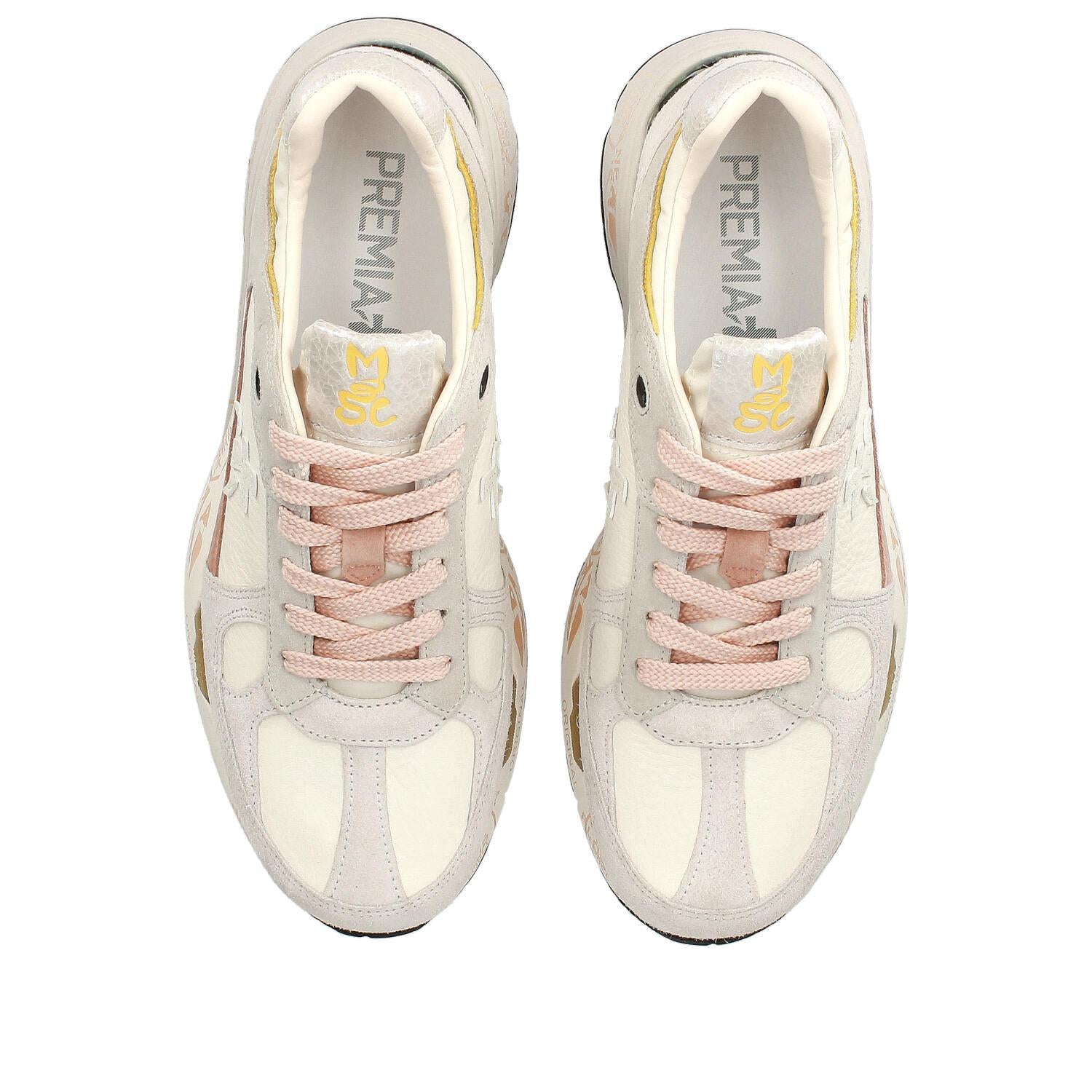 Sneakers in camoscio pelle e tessuto 