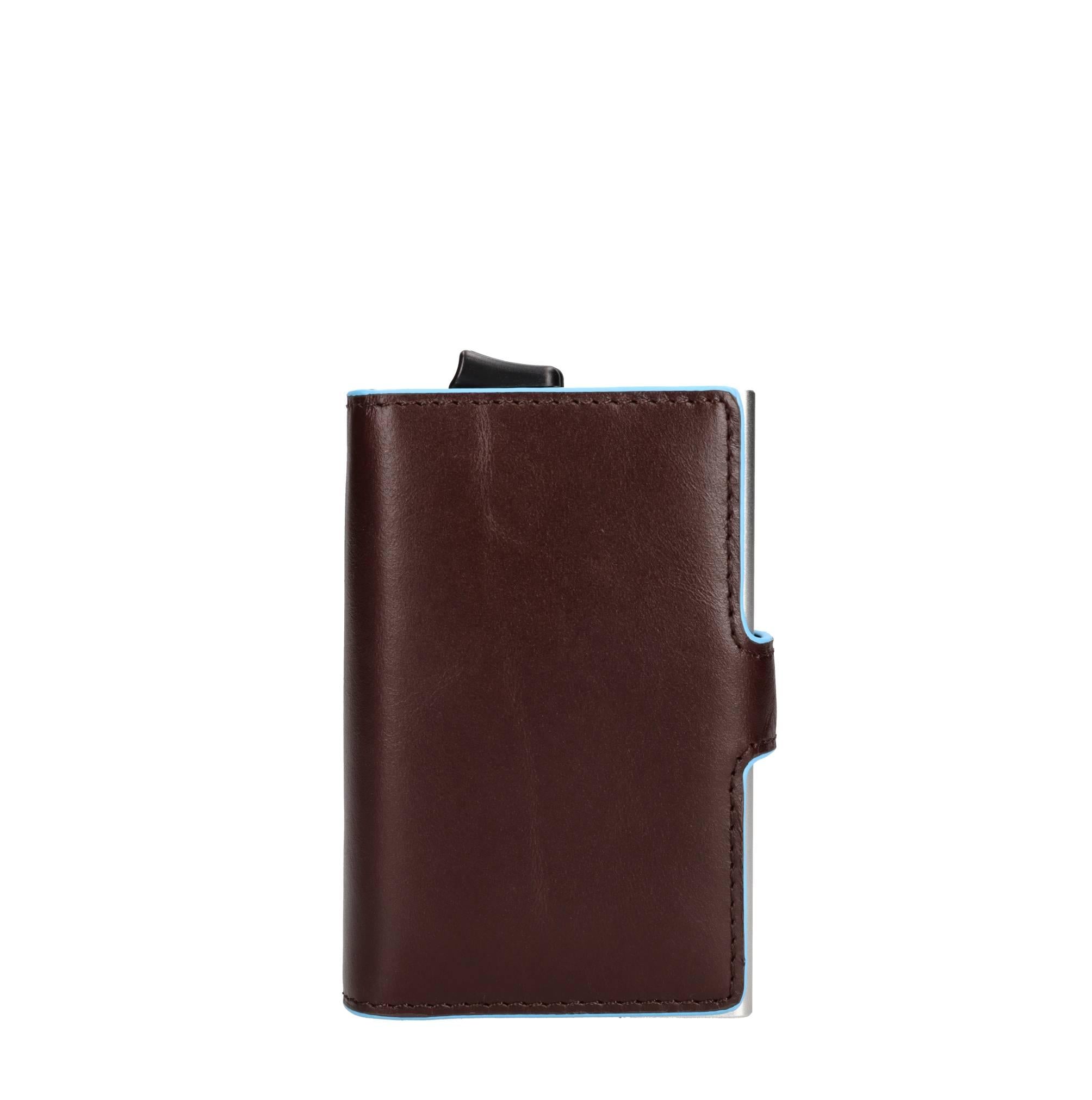 Portafoglio e porta carte di credito in pelle 