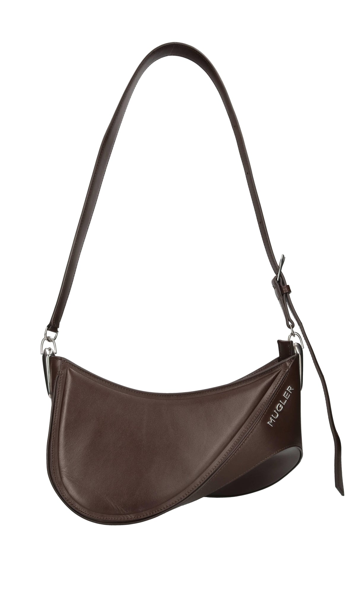 Borsa Spiral Curve in pelle 