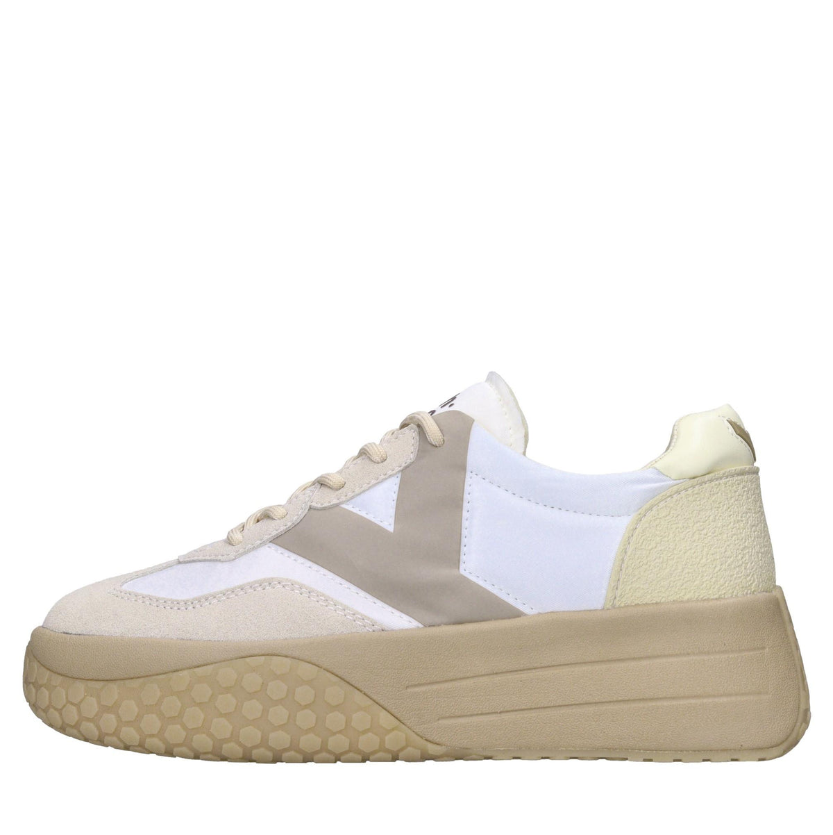 Sneakers in camoscio, tessuto e gomma 