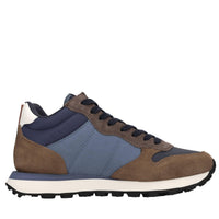 Sneakers in camoscio e tessuto 