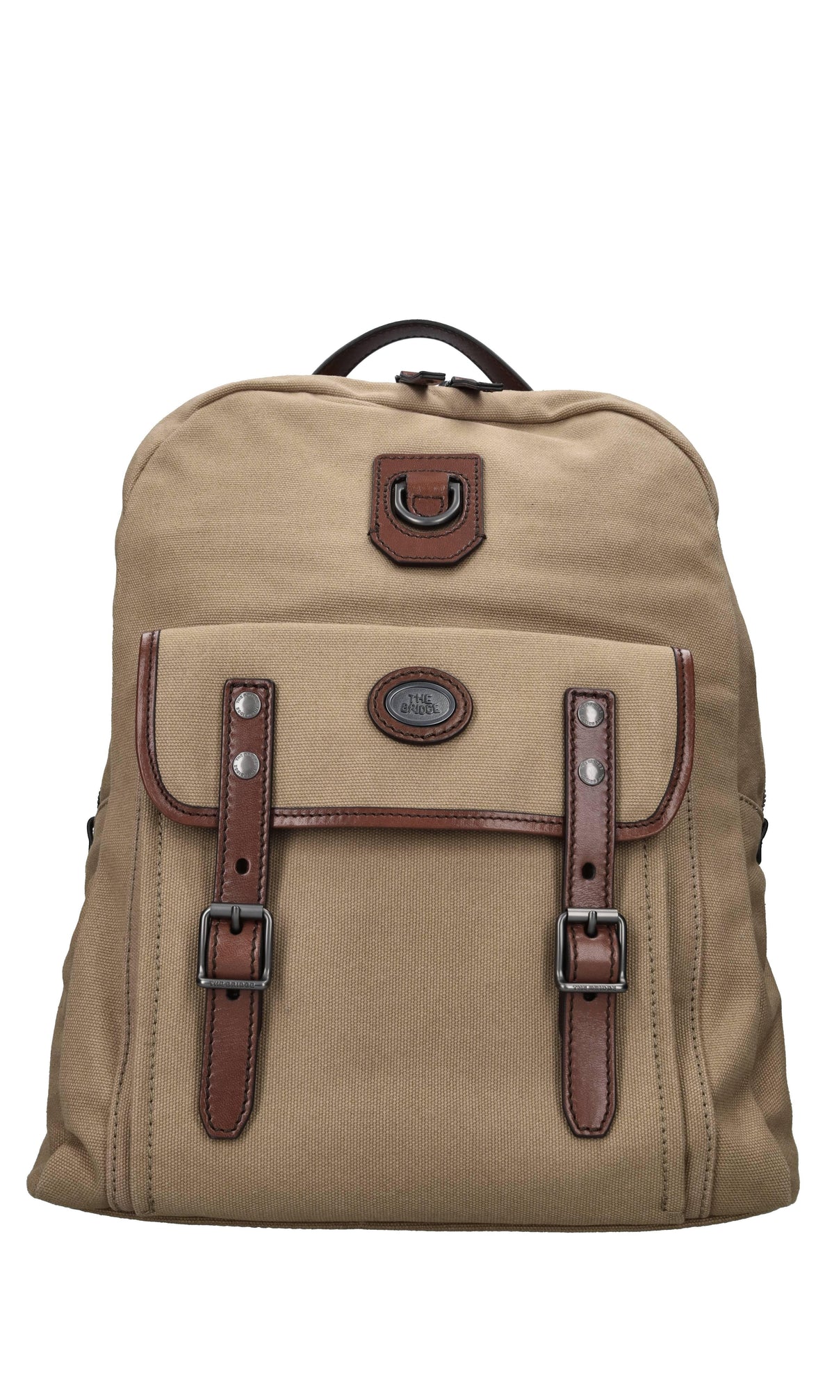 Zaino in tessuto e pelle 