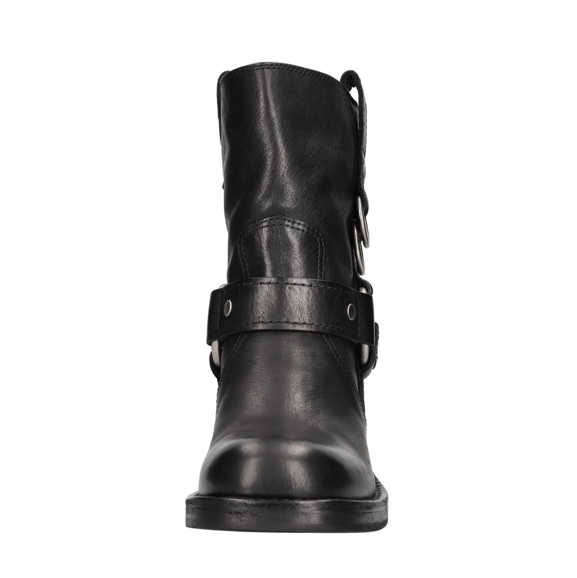 Stivaletti biker in pelle 