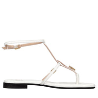 Sandali flat in pelle 