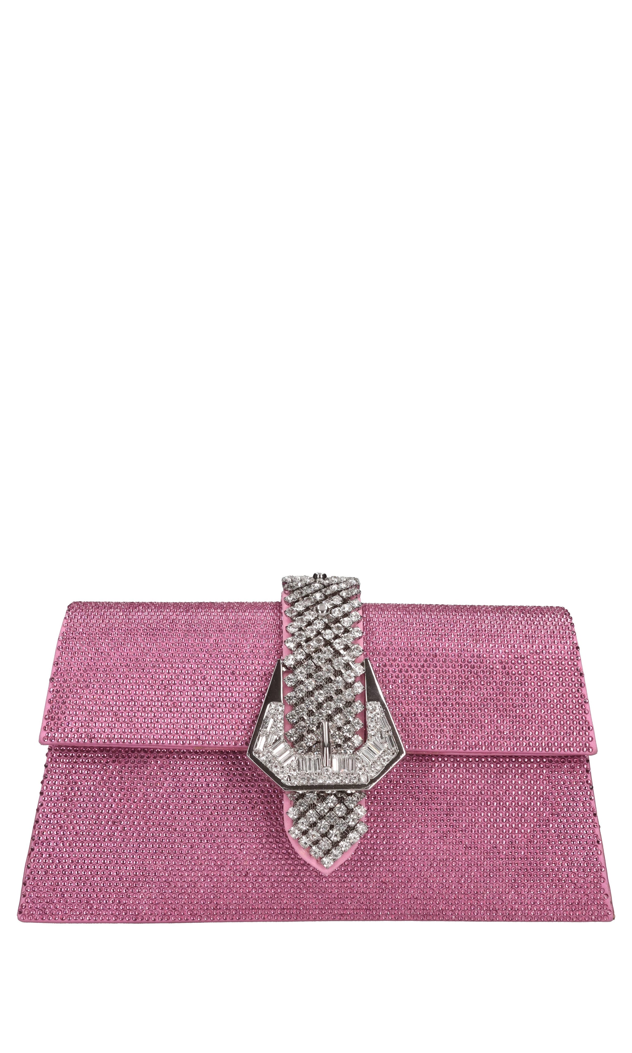 Borsa modello JADE in tessuto e strass 