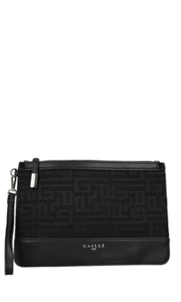 Borsa in ecopelle e tessuto 
