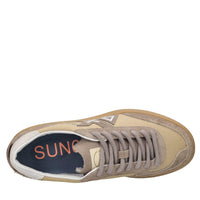 Sneakers in camoscio e tessuto 