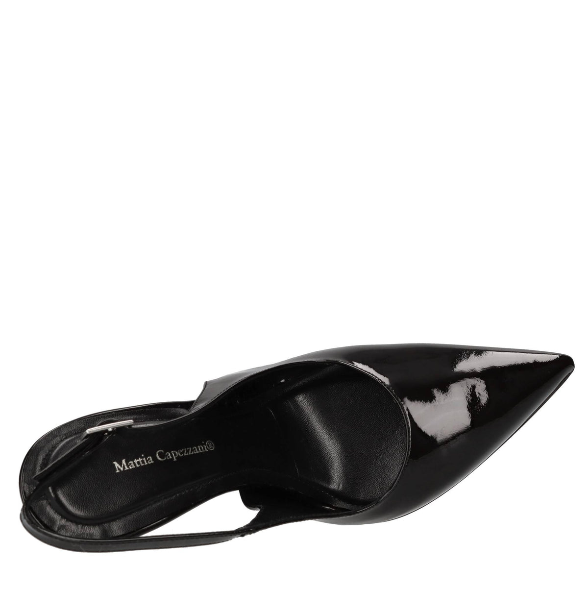 Décolleté slingback in vernice 