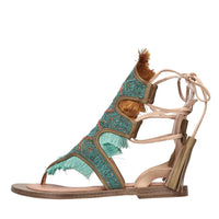 Sandali flat infradito in pelle 