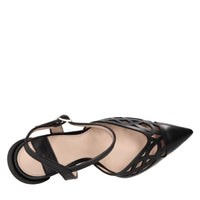 Décolleté slingback in pelle 