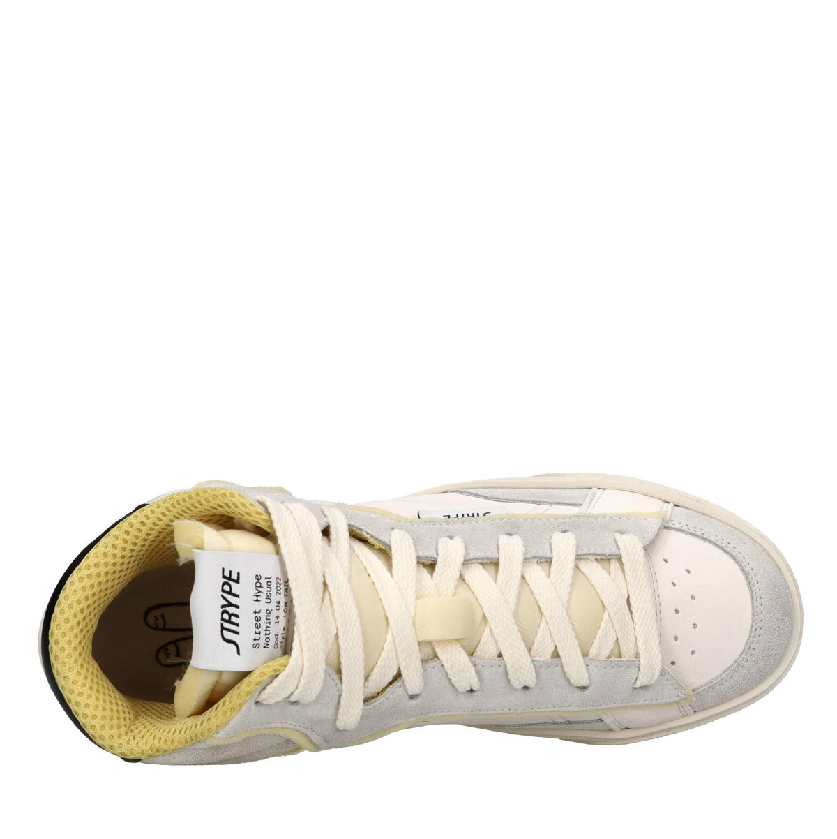 Sneakers in pelle e tessuto 