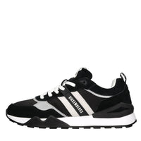 Sneakers in camoscio, ecopelle e tessuto 