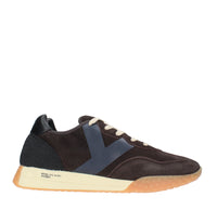 Sneakers in camoscio, tessuto e gomma 