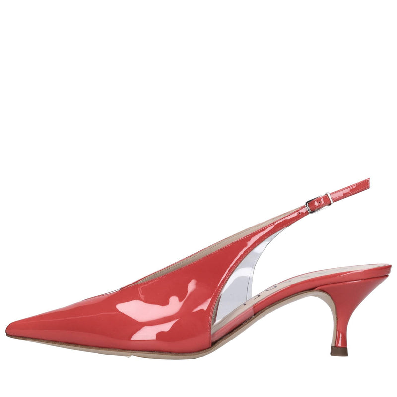 Décolleté Slingback in vernice e plexi 