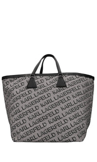 Borsa in tessuto ed ecopelle 