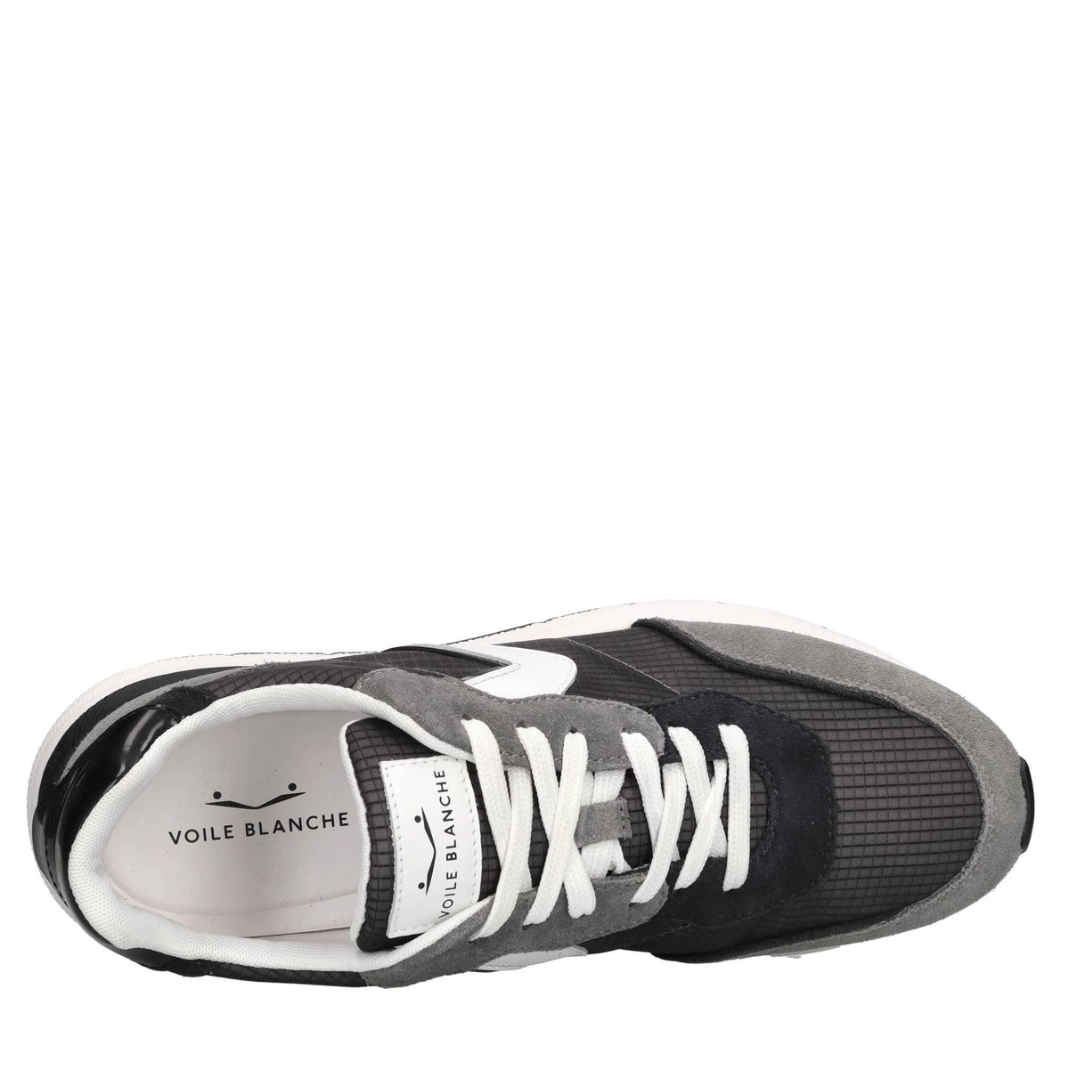 Sneakers in camoscio e tessuto 