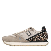 Sneakers in pelle e tessuto 