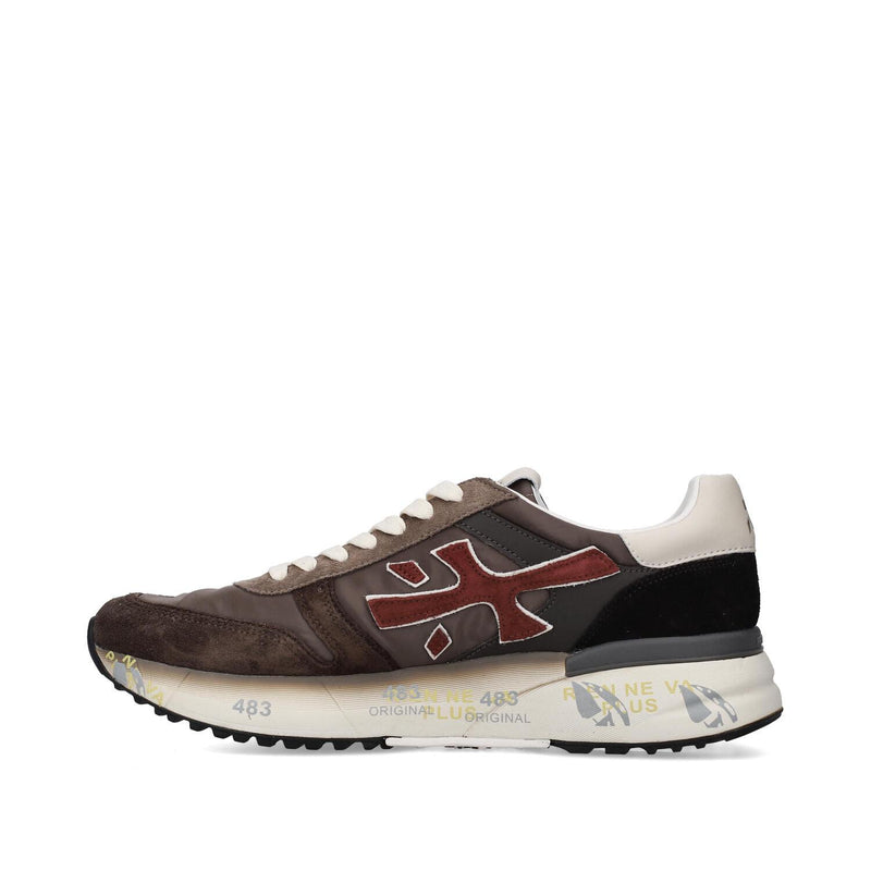 Sneakers Mick Var 7714 in camoscio, ecopelle e tessuto 