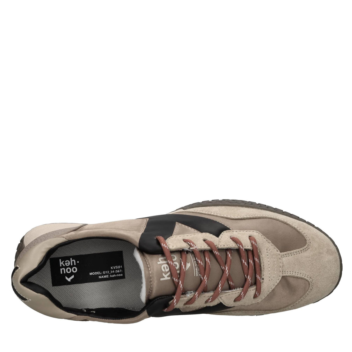 Sneakers in camoscio e tessuto 