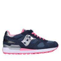 Sneakers in camoscio e tessuto 