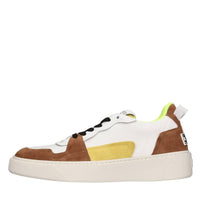 Sneakers in camoscio e tessuto 
