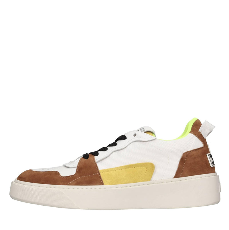 Sneakers in camoscio e tessuto 