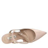 Décolleté slingback in pelle 