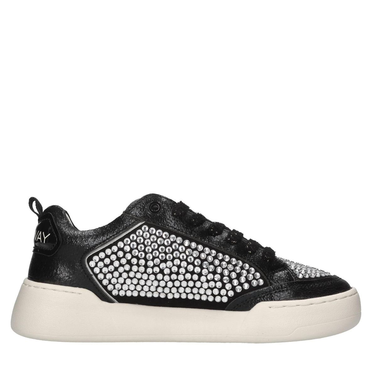 Sneakers in pelle e strass 