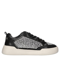 Sneakers in pelle e strass 